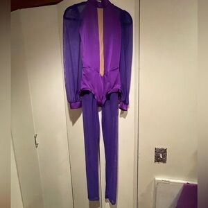 The Line Up Dance/ice Skating Costume Women’s Small Purple Unitard USA Made